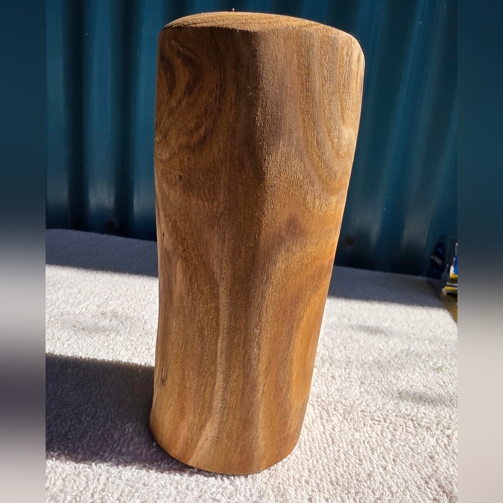 Vintage Handcrafted Natural Wood Cup or Vase Sumac